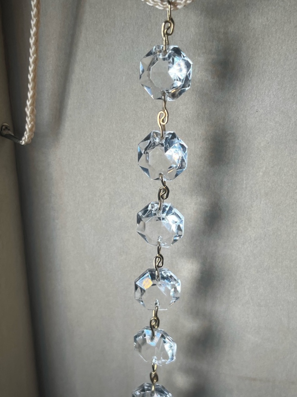 10pc Chandelier Octagonal Crystals 1.5cm Strand or Upcycling, Crafts, Jewelry